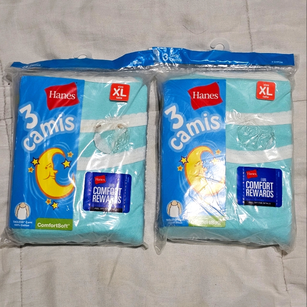 Hanes ComfortSoft Blue Camisoles - 3 Pack